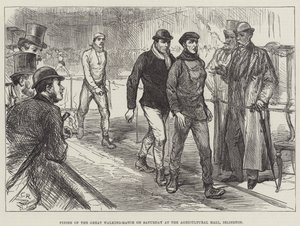 Einde van de grote wandelwedstrijd op zaterdag in de Agricultural Hall, Islington door Sir John Charles Robinson